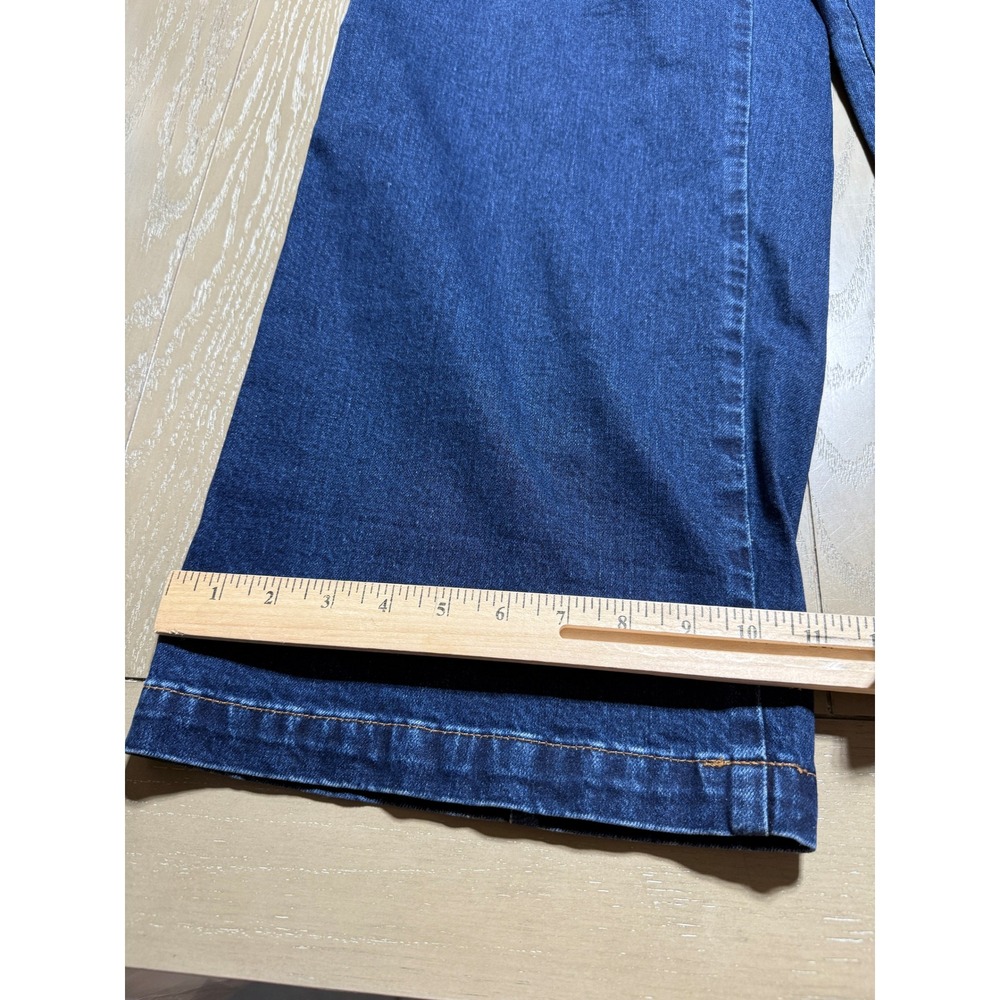 Madewell Emmett Wide-Leg Jeans Womens 33 Blue High Rise Dark Wash Stretch Denim - Picture 3 of 14